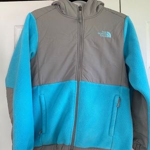 Northface girls hooded denali jacket